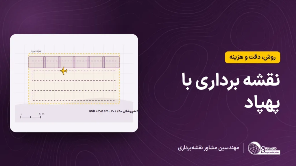 نقشه برداری با پهپاد؛ پهپاد بال ثابت و خطوط پرواز روی زمین